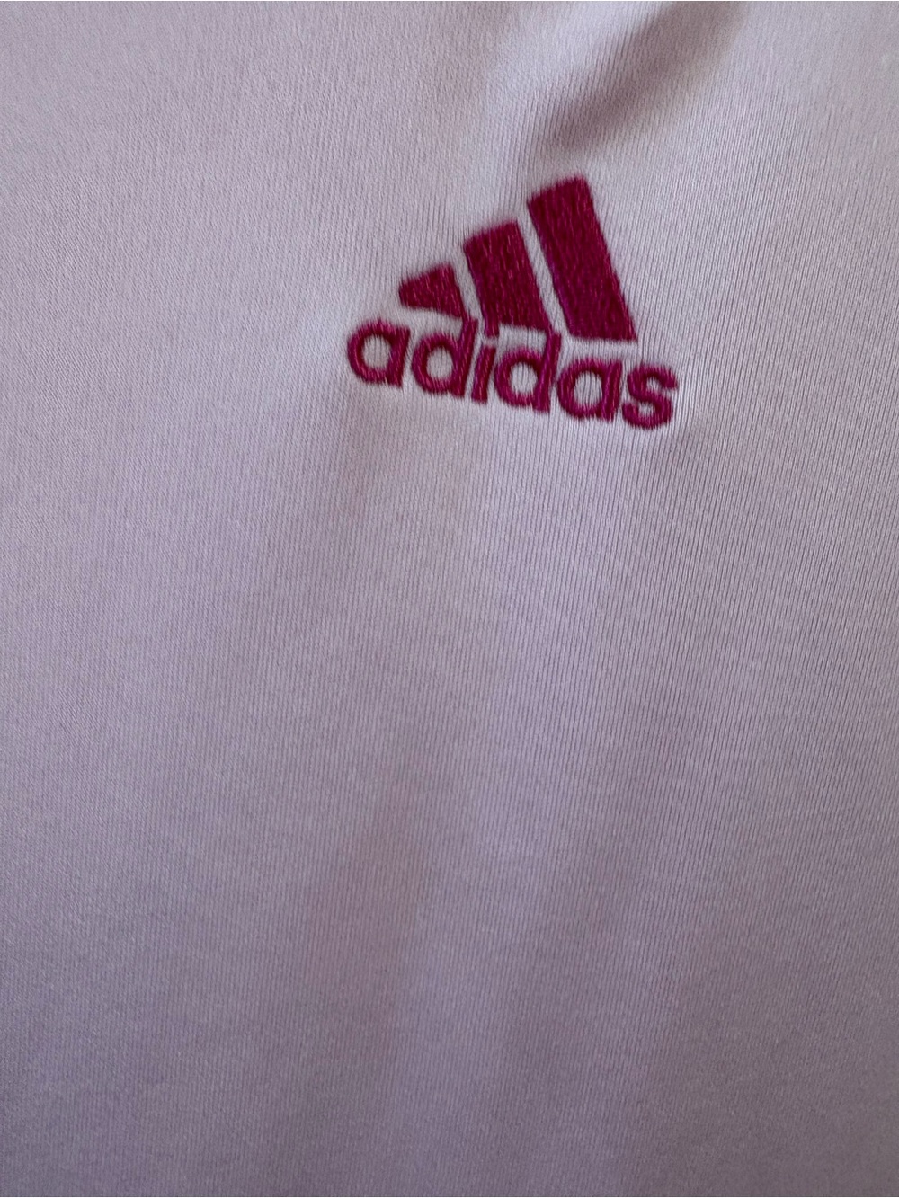adidas Light Pink Tee with Magenta Logo